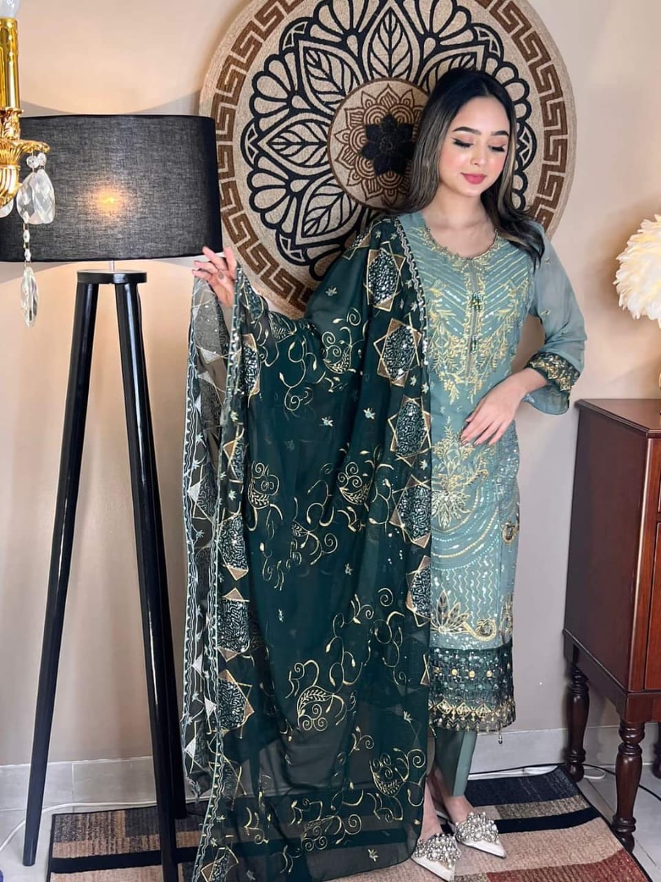 Unstitched  Salwar Kameez (1026) Sawla